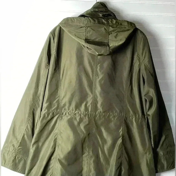 MICHAEL Michael Kors Large Full Zip Hooded Hunter Green/Gold' Jacket Woman's - Picture 10 of 12